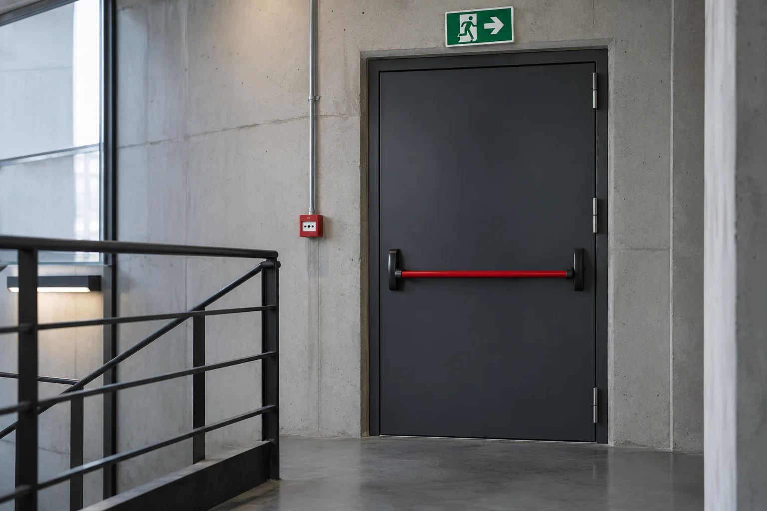 Porte e uscite di emergenza: immagine illustrativa generata con AI